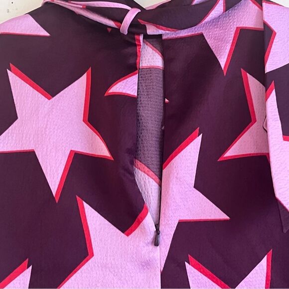 Hugo Boss Star Patterned Blouse with Neck Scarf - Picture 6 of 9